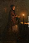 Selling game at the Groenmarkt in the Hague by Petrus Van Schendel